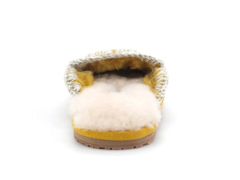MOU Slipper Full Eskimo Stitch Ciabatta Pelo Pineapple Giallo MU.FW161007A - Sandrini Calzature e Abbigliamento