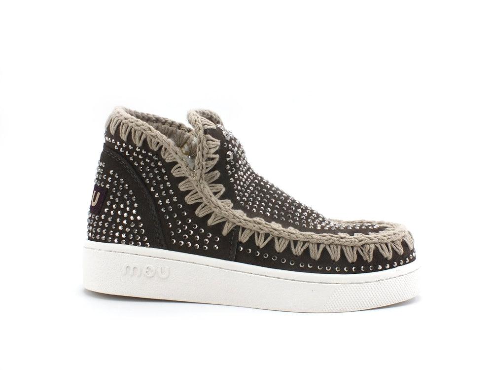 MOU Sneaker Low Cut Summer With Hot Fix Stivaletto Charcoal Strass MU.SW211002A - Sandrini Calzature e Abbigliamento