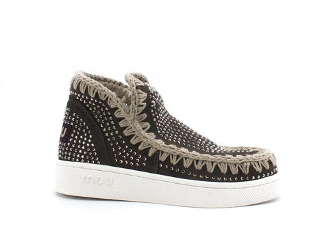 MOU Sneaker Low Cut Summer With Hot Fix Stivaletto Charcoal Strass MU.SW211002A - Sandrini Calzature e Abbigliamento