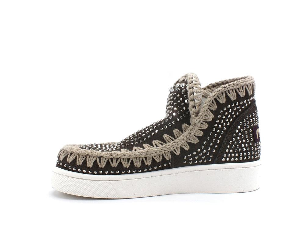 MOU Sneaker Low Cut Summer With Hot Fix Stivaletto Charcoal Strass MU.SW211002A - Sandrini Calzature e Abbigliamento