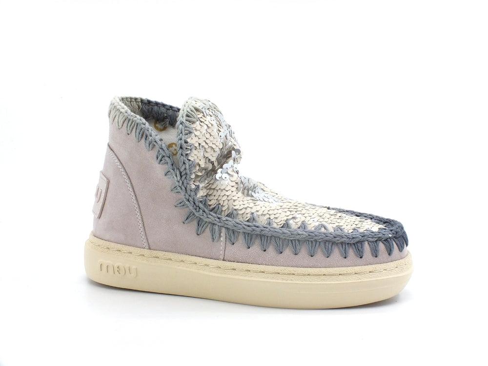 MOU Summer Eskimo Bold Suede Sequins Degraded Stitching Chalk MU.SW411002F - Sandrini Calzature e Abbigliamento