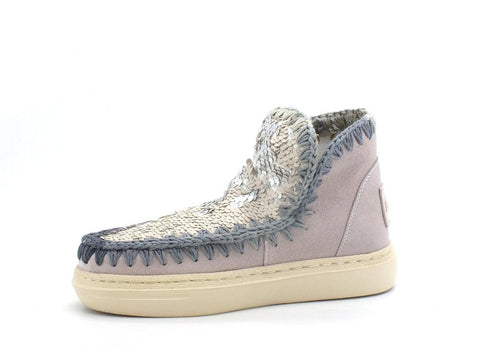 MOU Summer Eskimo Bold Suede Sequins Degraded Stitching Chalk MU.SW411002F - Sandrini Calzature e Abbigliamento