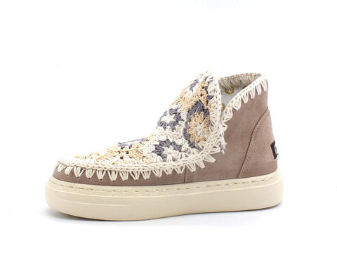 MOU Summer Eskimo Sneaker Bold Crochet Upper Pink Sand MU.SW411005A - Sandrini Calzature e Abbigliamento