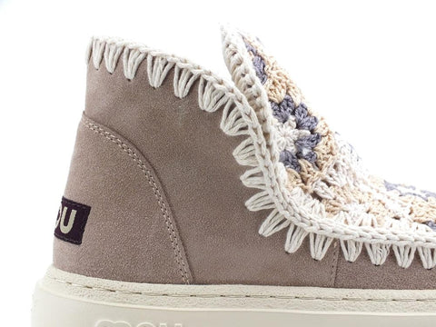 MOU Summer Eskimo Sneaker Bold Crochet Upper Pink Sand MU.SW411005A - Sandrini Calzature e Abbigliamento