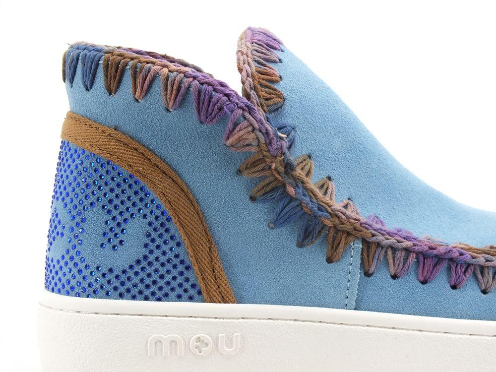 MOU Summer Eskimo Sneaker Perforated Logo Nile Blue MU.SW211019S - Sandrini Calzature e Abbigliamento