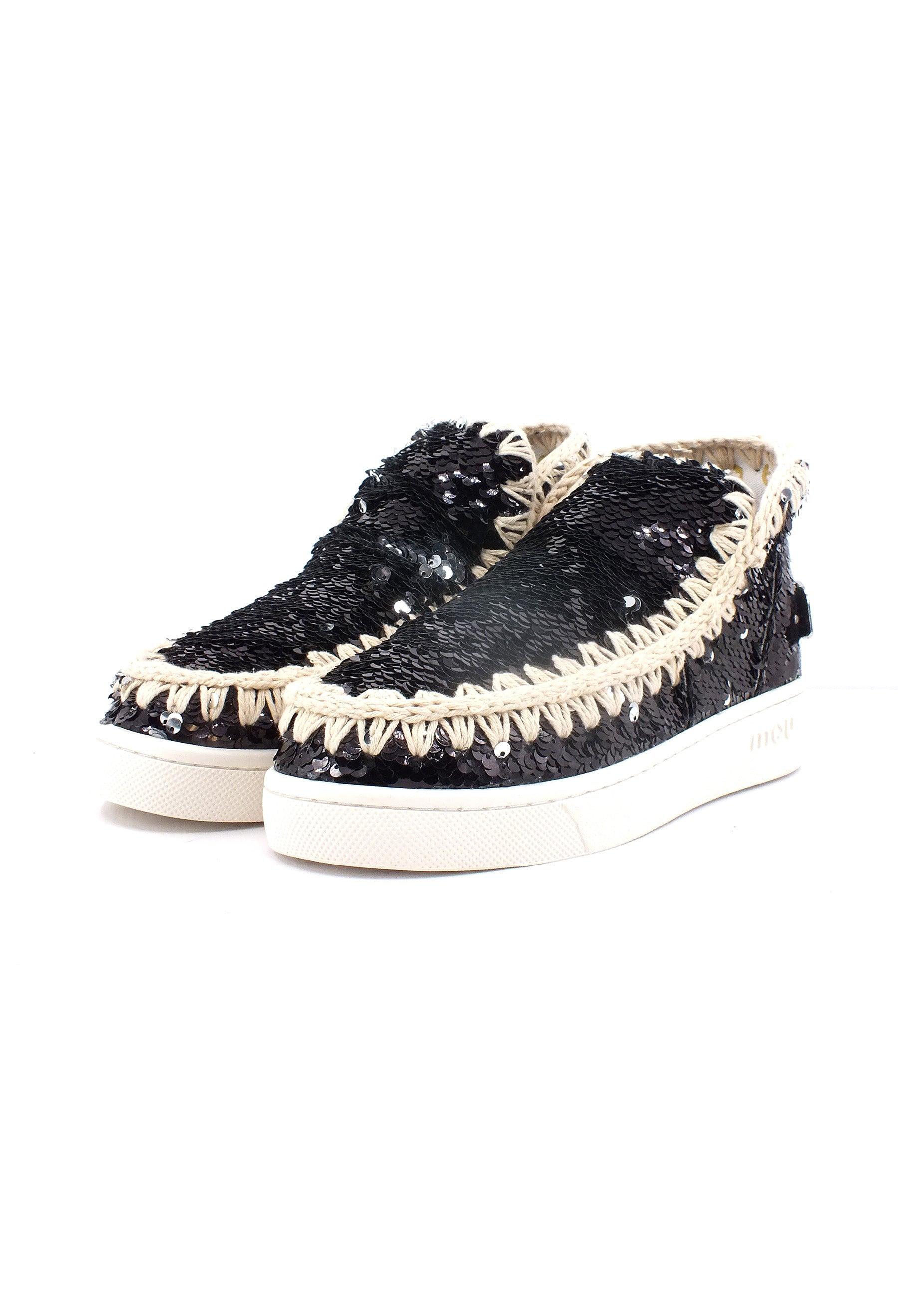 MOU Summer Eskimo Stivaletto Donna Black White MU.SW211001G - Sandrini Calzature e Abbigliamento