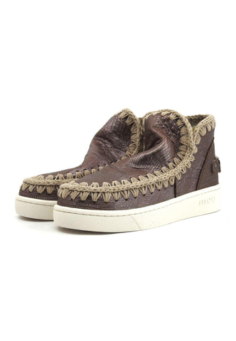 MOU Summer Eskimo Stivaletto Donna Metallic Lizard Gun MU.SW211001C - Sandrini Calzature e Abbigliamento