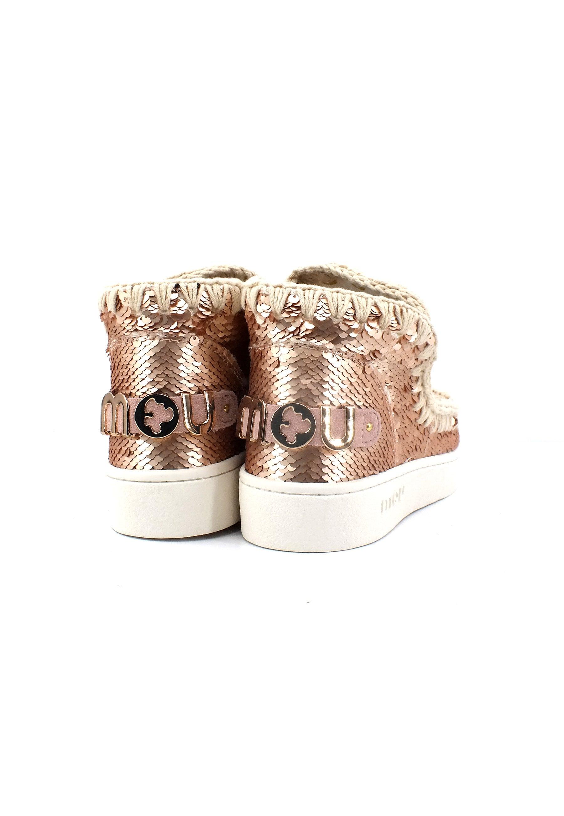 MOU Summer Eskimo Stivaletto Donna Sequins Rosegold MU.SW211001G - Sandrini Calzature e Abbigliamento