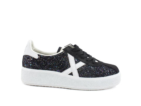 MUNICH Barru Sky 66 Sneaker Glitter Black 8295066 - Sandrini Calzature e Abbigliamento