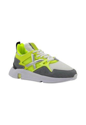 MUNICH Click Women 69 Sneaker Donna White Grey Verde Fluo 4172069 - Sandrini Calzature e Abbigliamento