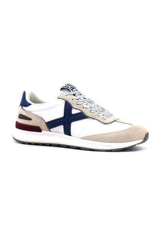 MUNICH Dynamo 55 Sneaker Uomo White Blue Beige 8700055 - Sandrini Calzature e Abbigliamento