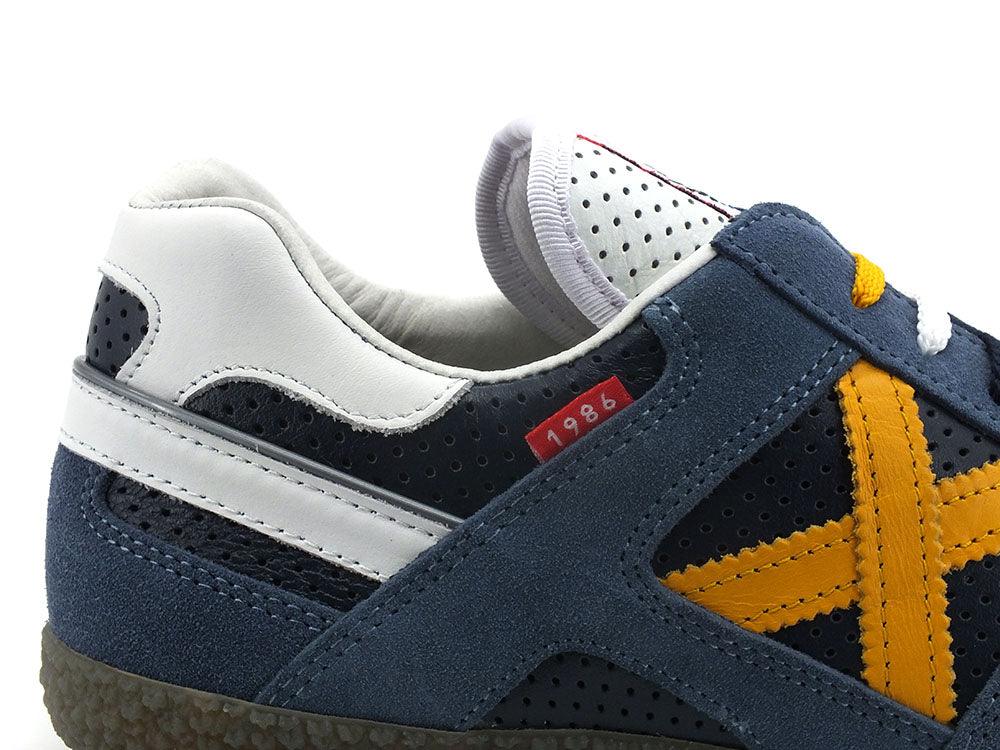 MUNICH Goal 1546 Sneaker Blue Yellow White 8001546 - Sandrini Calzature e Abbigliamento