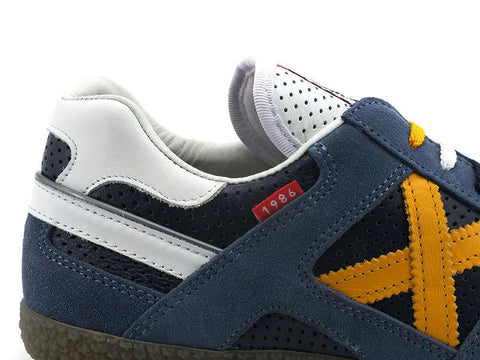 MUNICH Goal 1546 Sneaker Blue Yellow White 8001546 - Sandrini Calzature e Abbigliamento