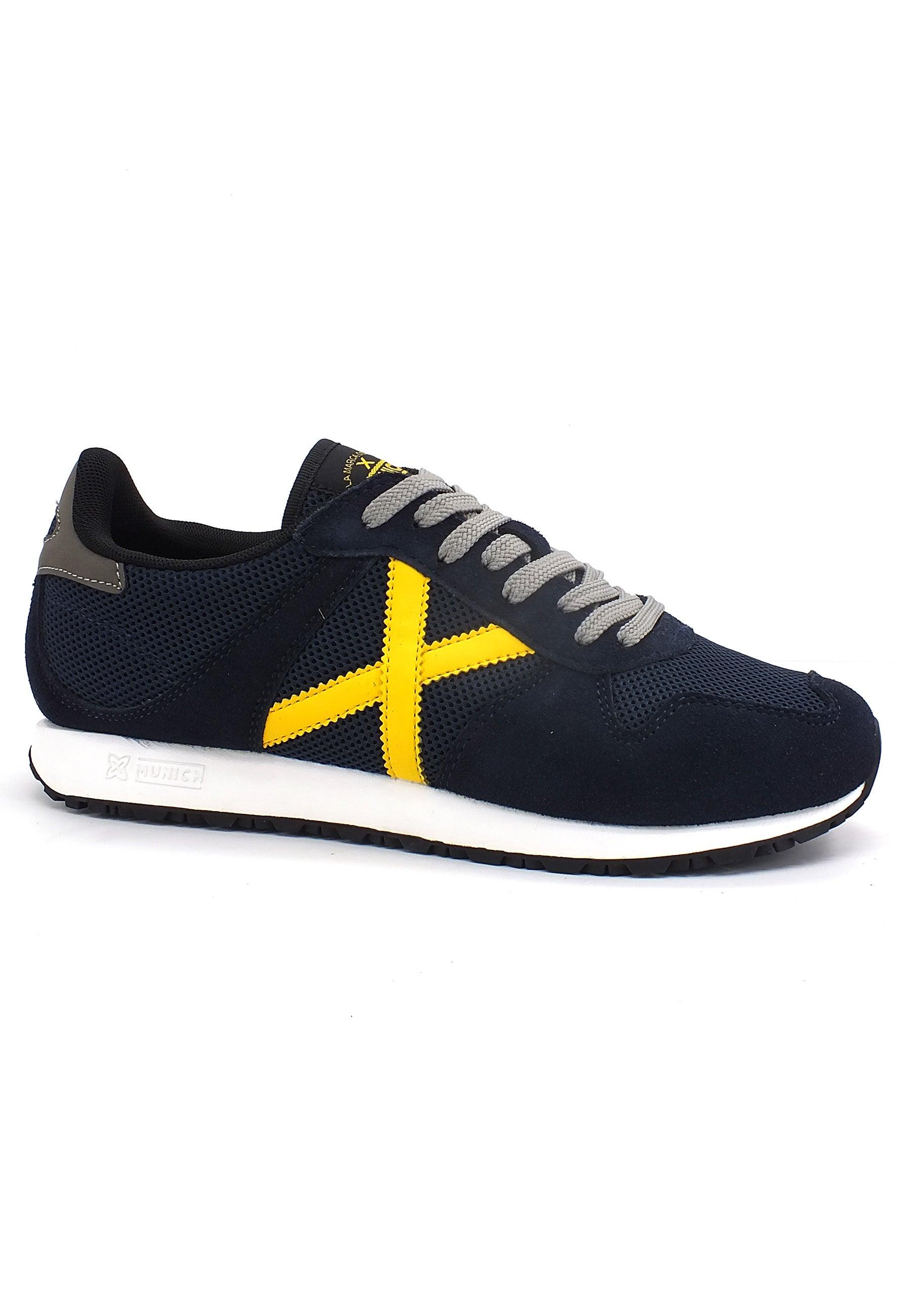 MUNICH Massana 486 Sneaker Uomo Blu Navy Yellow 8620486 - Sandrini Calzature e Abbigliamento