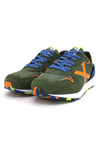 MUNICH Massana 493 Sneaker Uomo Military Green Orange 8620493 - Sandrini Calzature e Abbigliamento