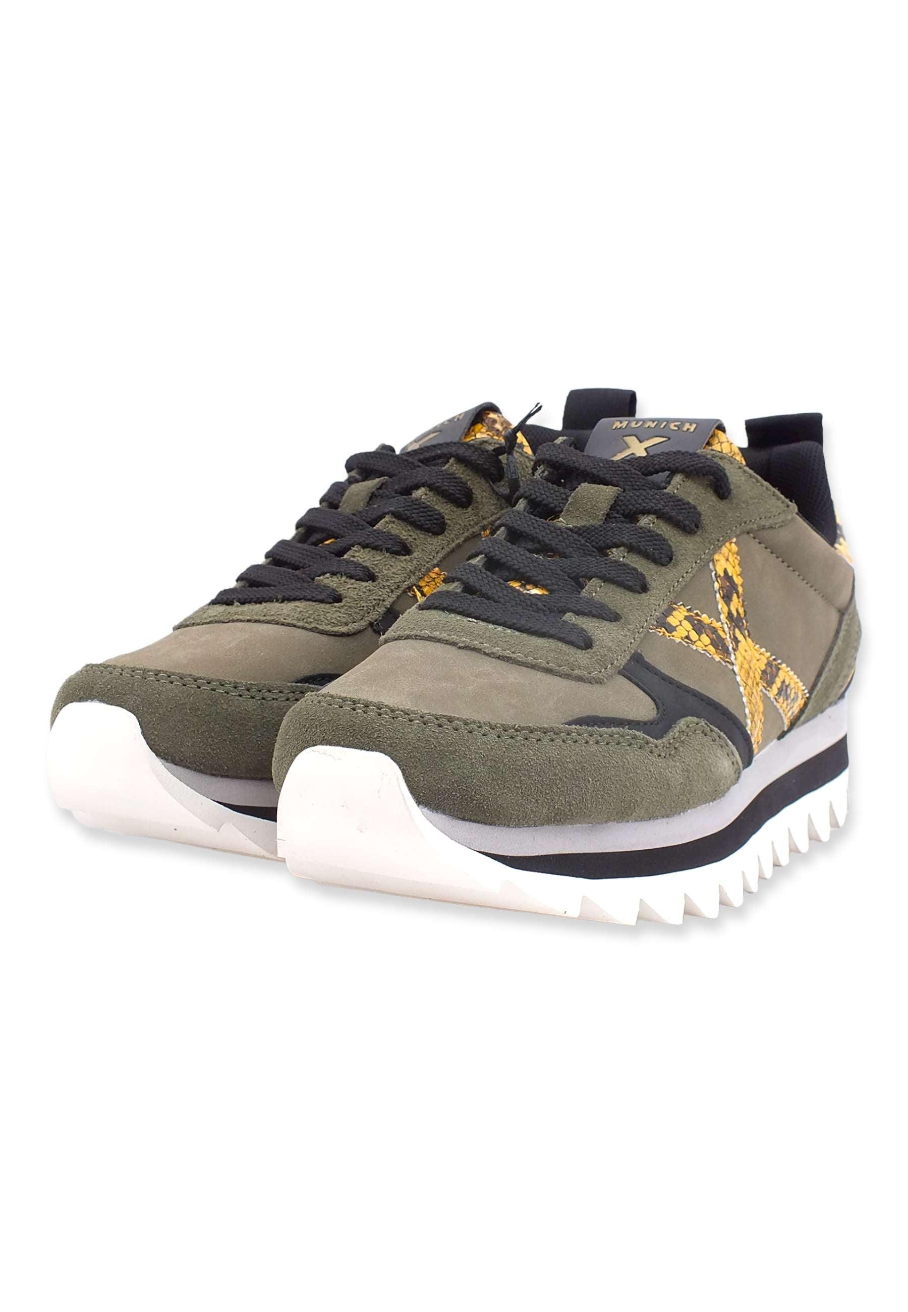 MUNICH Ripple 38 Sneaker Donna M.Green Yellow Python 8765038 - Sandrini Calzature e Abbigliamento