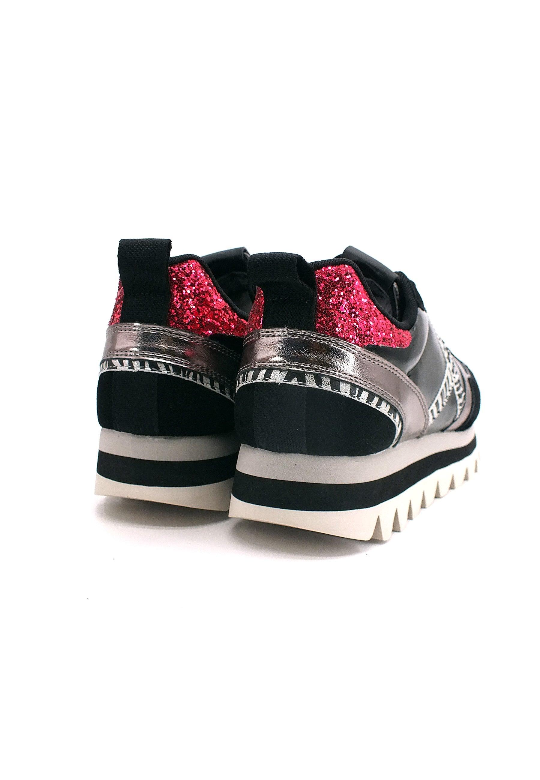 MUNICH Ripple 40 Sneaker Donna Nero Silver Metal 8765040 - Sandrini Calzature e Abbigliamento