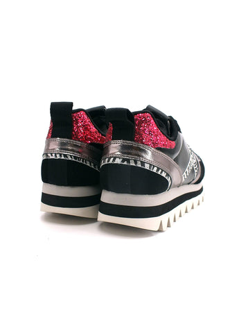 MUNICH Ripple 40 Sneaker Donna Nero Silver Metal 8765040 - Sandrini Calzature e Abbigliamento