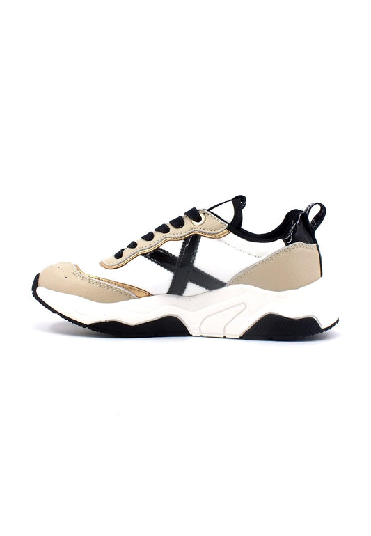MUNICH Wave 105 Sneaker Donna White Beige Black 8770105 - Sandrini Calzature e Abbigliamento