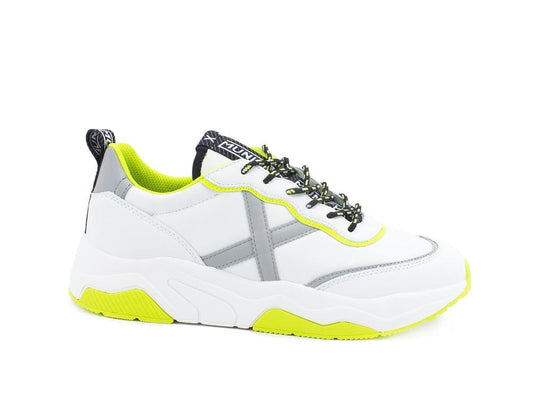 MUNICH Wave 52 Sneaker Donna White Fluo Yellow 8770052 - Sandrini Calzature e Abbigliamento