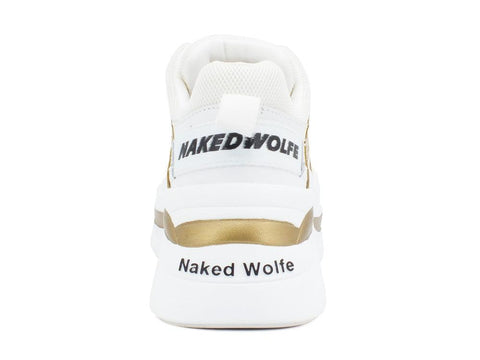 NAKED WOLFE Track Gold Croco Combo White Gold NWSTRACK - Sandrini Calzature e Abbigliamento