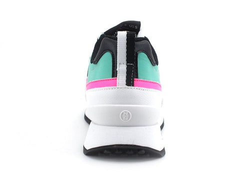 NORTH SAILS Sneaker Running Donna Tricolor White Water Green Pink Fluo RW-03REEF038 - Sandrini Calzature e Abbigliamento