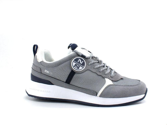 NORTH SAILS Sneaker Running Suede Grigio Gray KEEL-RW-01 - Sandrini Calzature e Abbigliamento