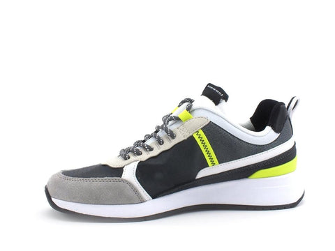 NORTH SAILS Sneaker Running Uomo Tricolor Gray White Yellow Fluo RW-01WAVE021 - Sandrini Calzature e Abbigliamento
