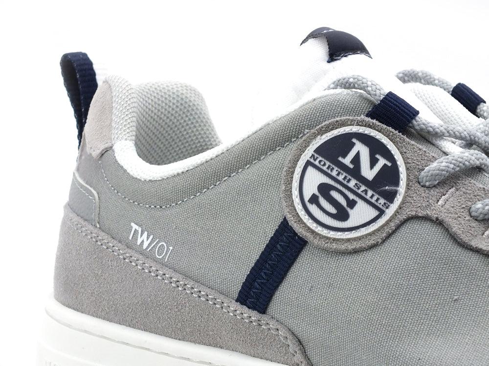 NORTH SAILS Sneaker Uomo Pelle Light Grey TW-01BASE006 - Sandrini Calzature e Abbigliamento