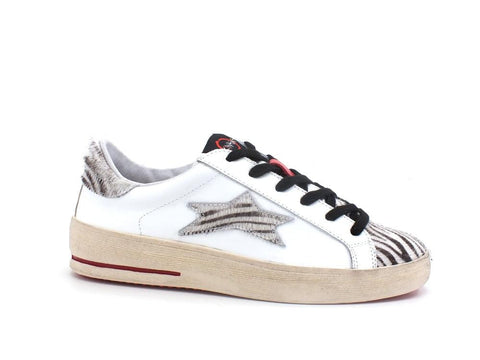 OKINAWA Low Plus Limited Sneaker Cavallino Bianco Zebra 1930 - Sandrini Calzature e Abbigliamento