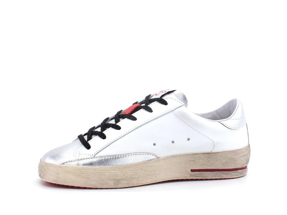 OKINAWA Low Plus Limited Sneaker Laminata Bianco Argento 2129 - Sandrini Calzature e Abbigliamento