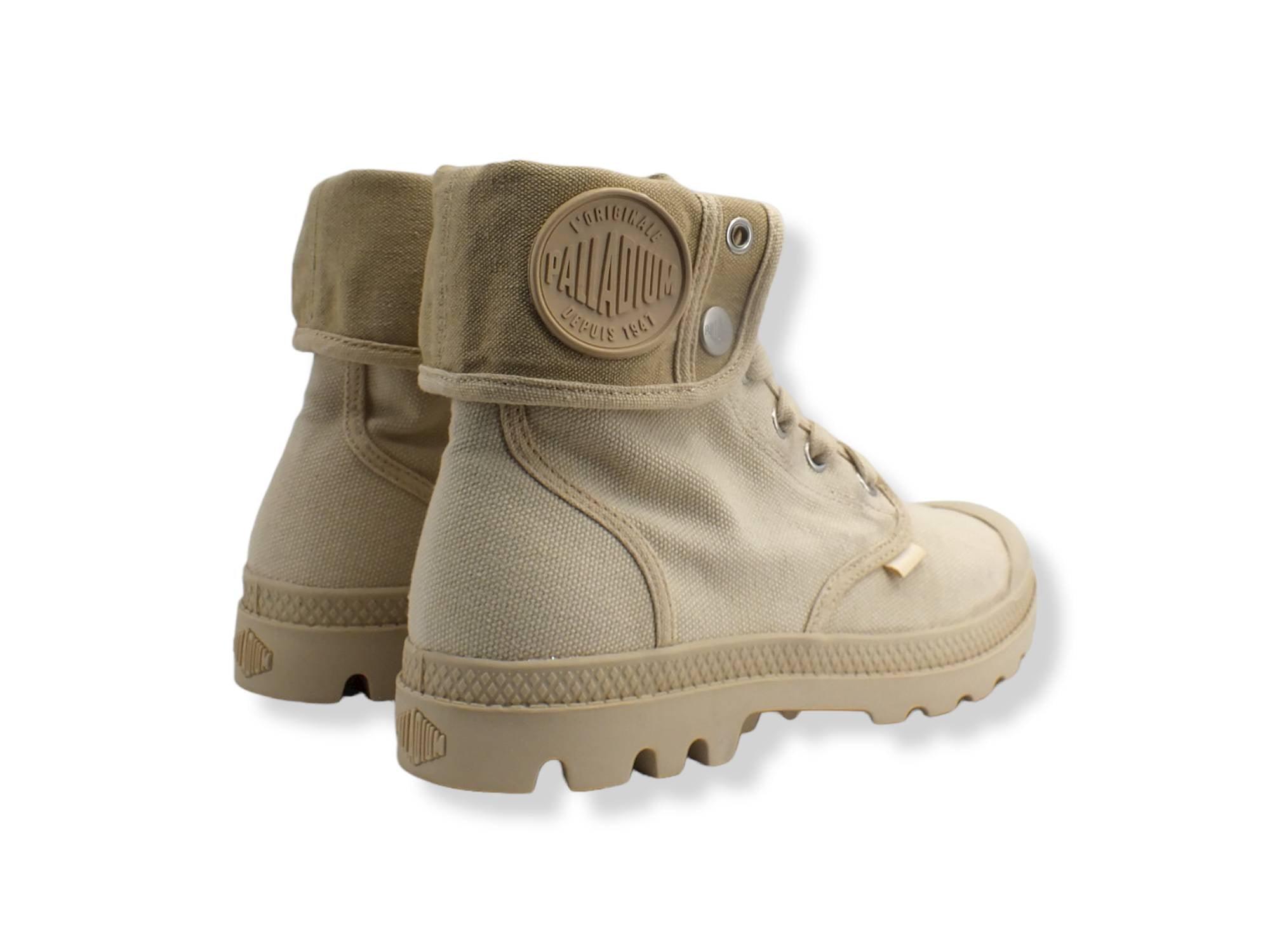 PALLADIUM Baggy Anfibio Canvas Risvolto Beige Sahara Safari 92353-221 - Sandrini Calzature e Abbigliamento