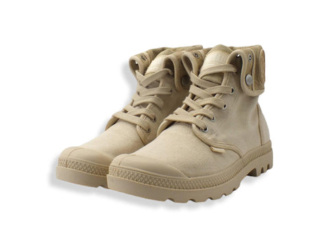 PALLADIUM Baggy Anfibio Canvas Risvolto Beige Sahara Safari 92353-221 - Sandrini Calzature e Abbigliamento