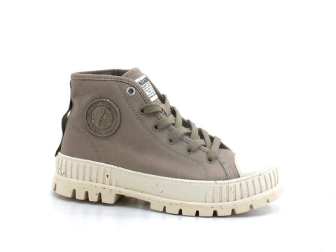 PALLADIUM Pallashock Mid Anfibio Tessuto Grigio Dune 77353-297-M - Sandrini Calzature e Abbigliamento