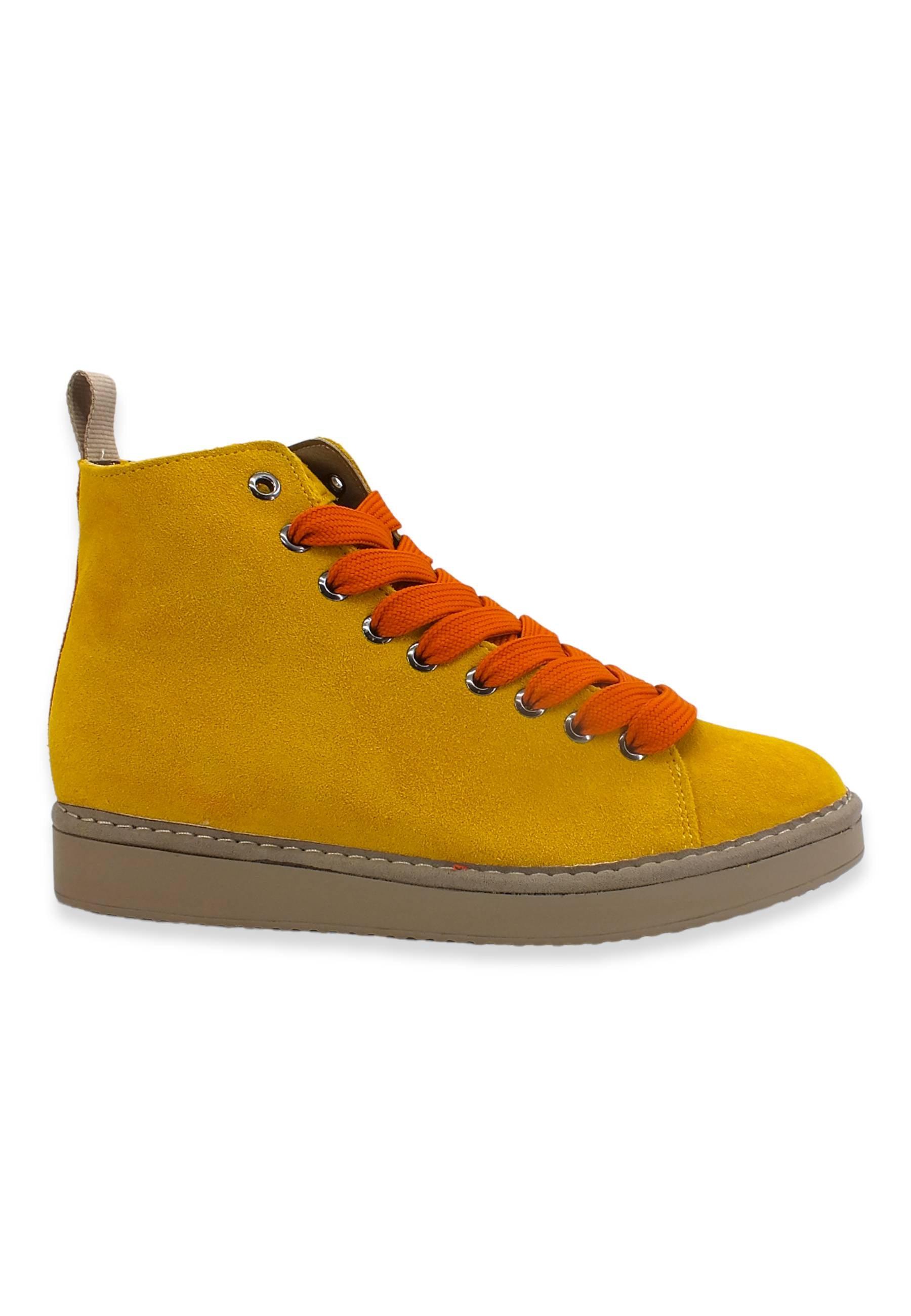 PAN CHIC Ankle Boot Sneaker Donna Giallo Citron Burnt Orange P01W1400200005 - Sandrini Calzature e Abbigliamento