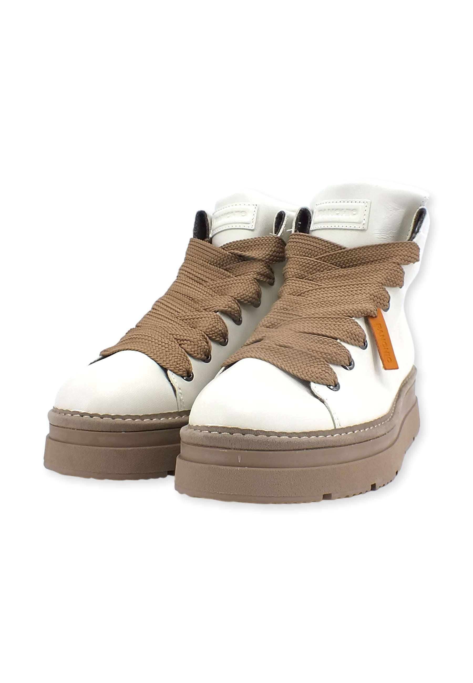 PAN CHIC Ankle Boot Sneaker Donna Hi White P89W2202300314 - Sandrini Calzature e Abbigliamento