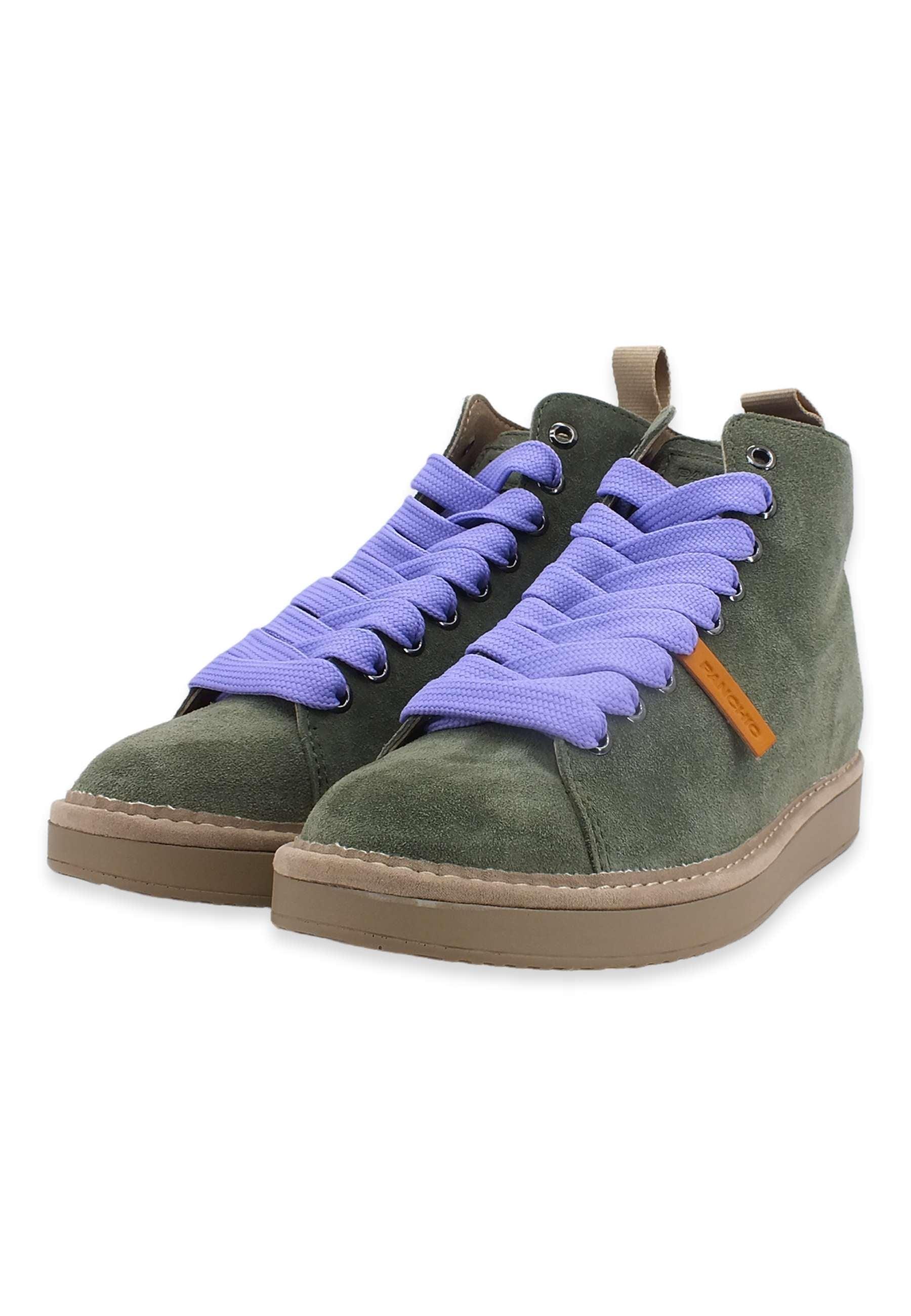 PAN CHIC Ankle Boot Sneaker Donna Military Green Urban Violet P01W1400200005 - Sandrini Calzature e Abbigliamento