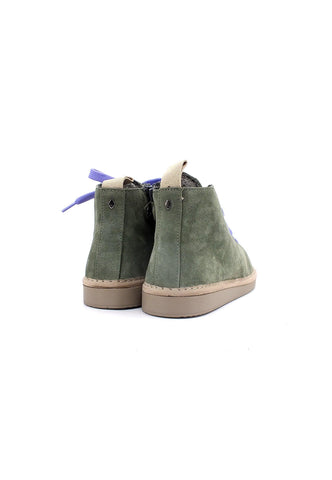 PAN CHIC Ankle Boot Sneaker Pelo Bimbo Military Green Urban Violet P01B1400200006 - Sandrini Calzature e Abbigliamento