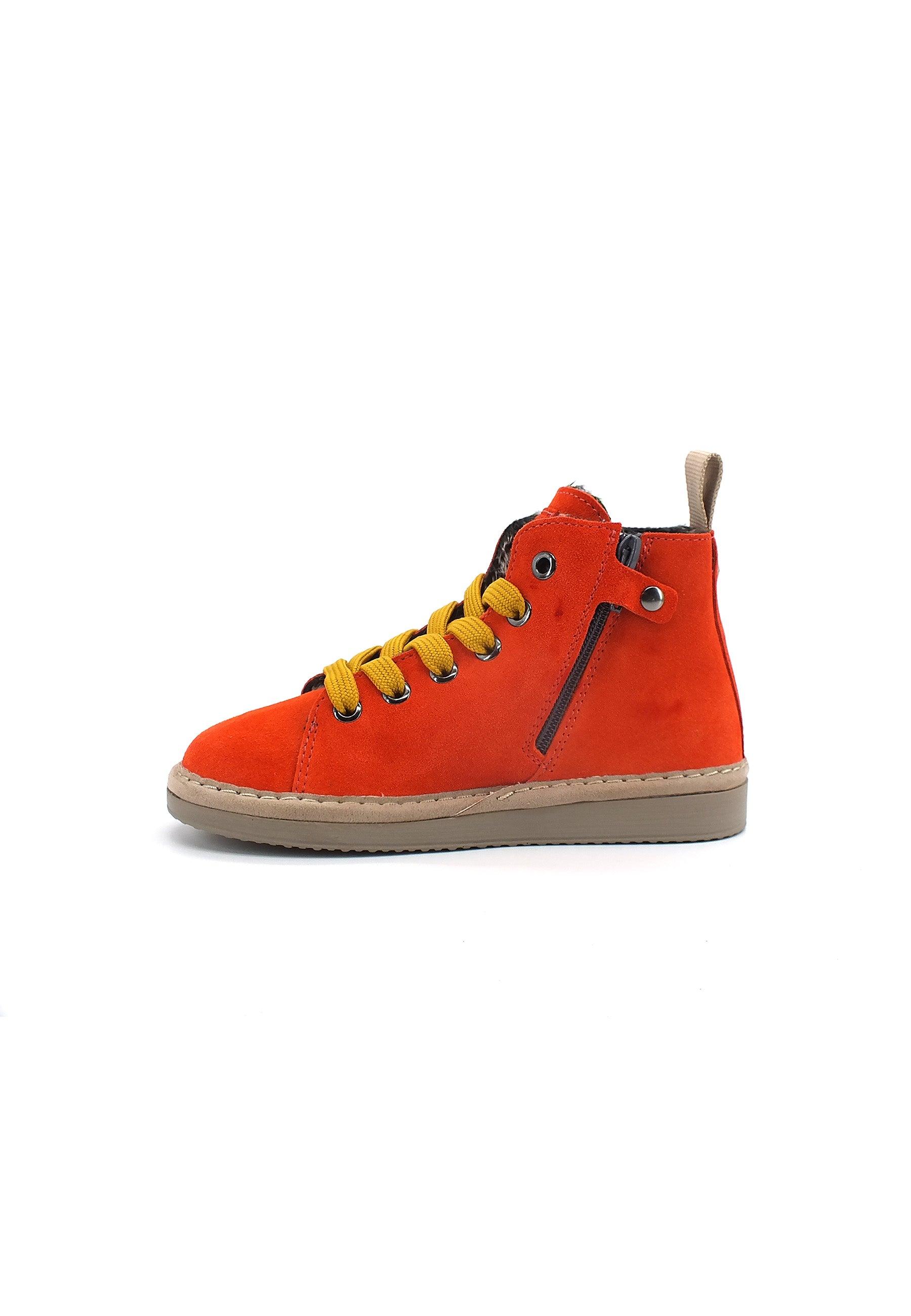 PAN CHIC Ankle Boot Sneaker Pelo Bimbo Orange Yellow P01B1400200006 - Sandrini Calzature e Abbigliamento