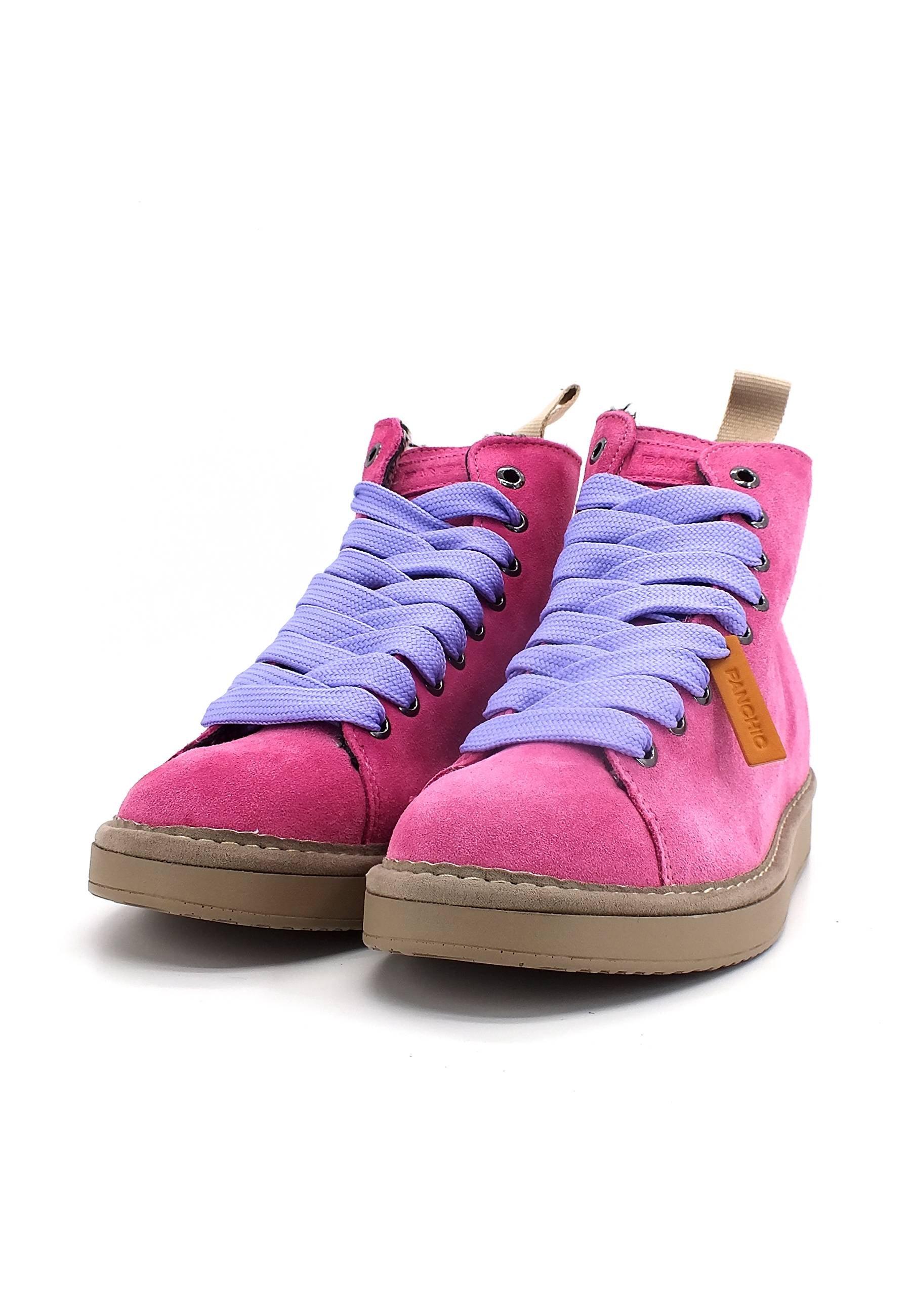 PAN CHIC Ankle Boot Sneaker Pelo Donna Dancing Pink Urban Violet P01W1400200006 - Sandrini Calzature e Abbigliamento
