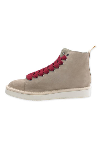 PAN CHIC Ankle Boot Sneaker Pelo Donna Dove Grey Biking Red P01W1400200006 - Sandrini Calzature e Abbigliamento