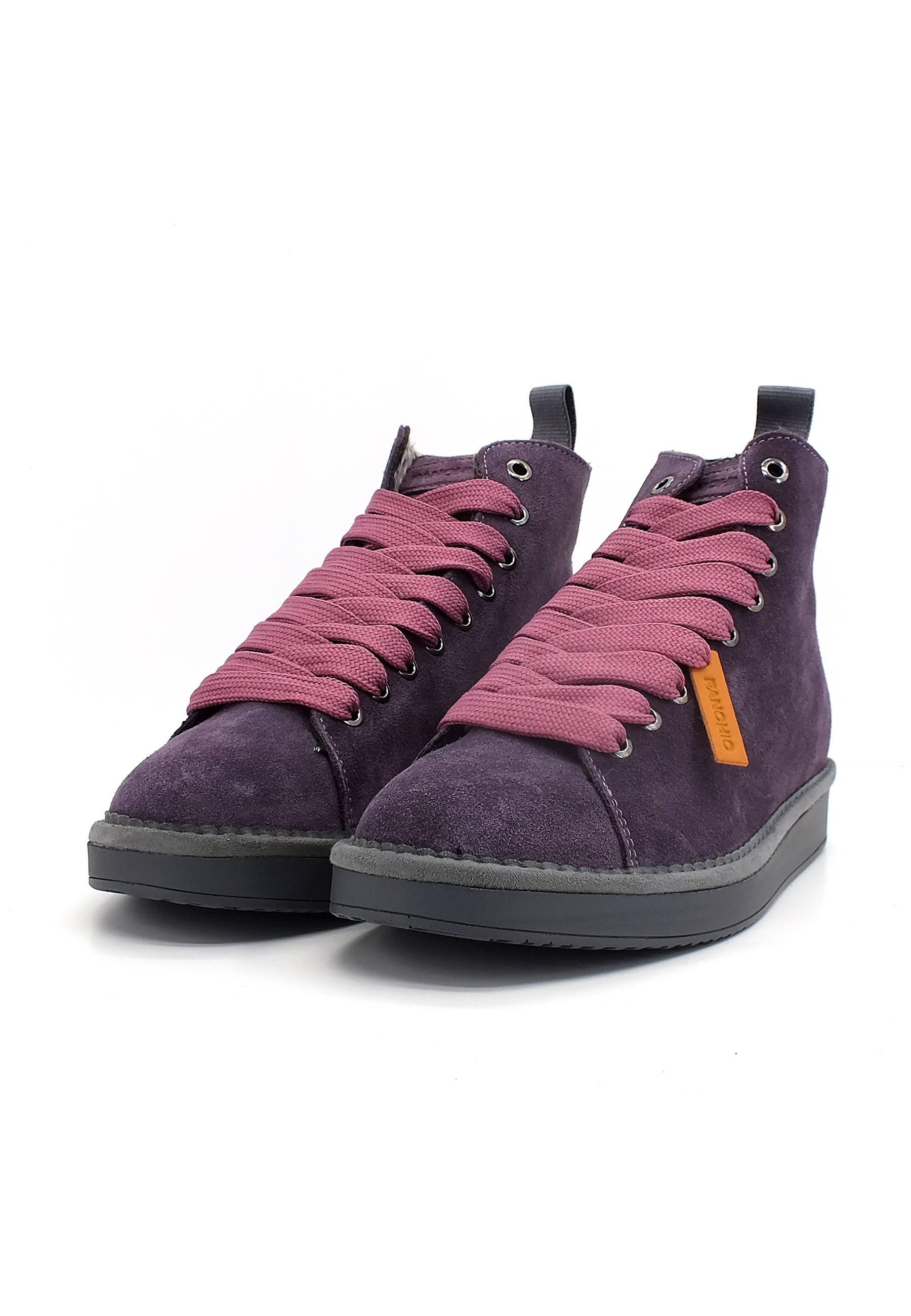 PAN CHIC Ankle Boot Sneaker Pelo Donna Violet Brownrose P01W1400200006 - Sandrini Calzature e Abbigliamento