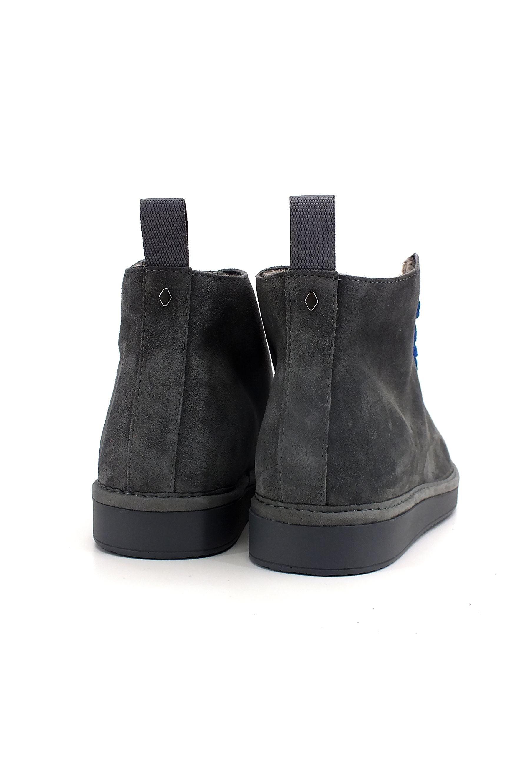 PAN CHIC Ankle Boot Sneaker Pelo Uomo Anthracite Electric Blue P01M1400200006 - Sandrini Calzature e Abbigliamento