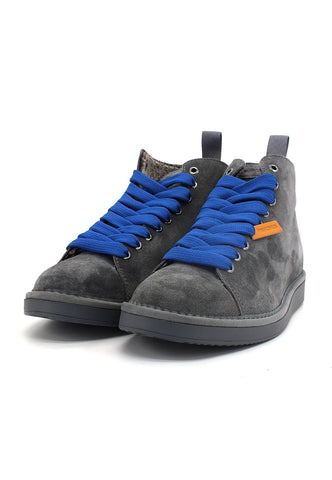 PAN CHIC Ankle Boot Sneaker Pelo Uomo Anthracite Electric Blue P01M1400200006 - Sandrini Calzature e Abbigliamento