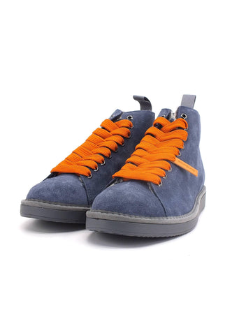 PAN CHIC Ankle Boot Sneaker Pelo Uomo Dark Blue Burnt Orange P01M1400200006 - Sandrini Calzature e Abbigliamento