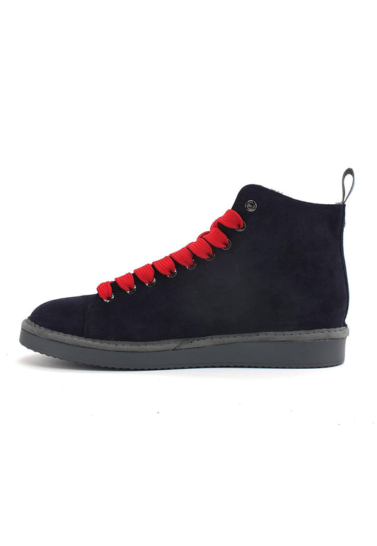 PAN CHIC Ankle Boot Sneaker Pelo Uomo Space Blue Red P01M1400200006 - Sandrini Calzature e Abbigliamento