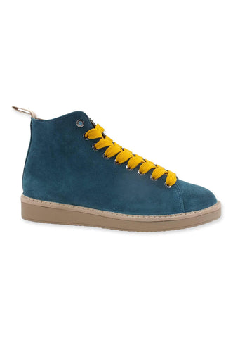 PAN CHIC Ankle Boot Sneaker Uomo Blu Petrol Yellow P01M1400200005 - Sandrini Calzature e Abbigliamento