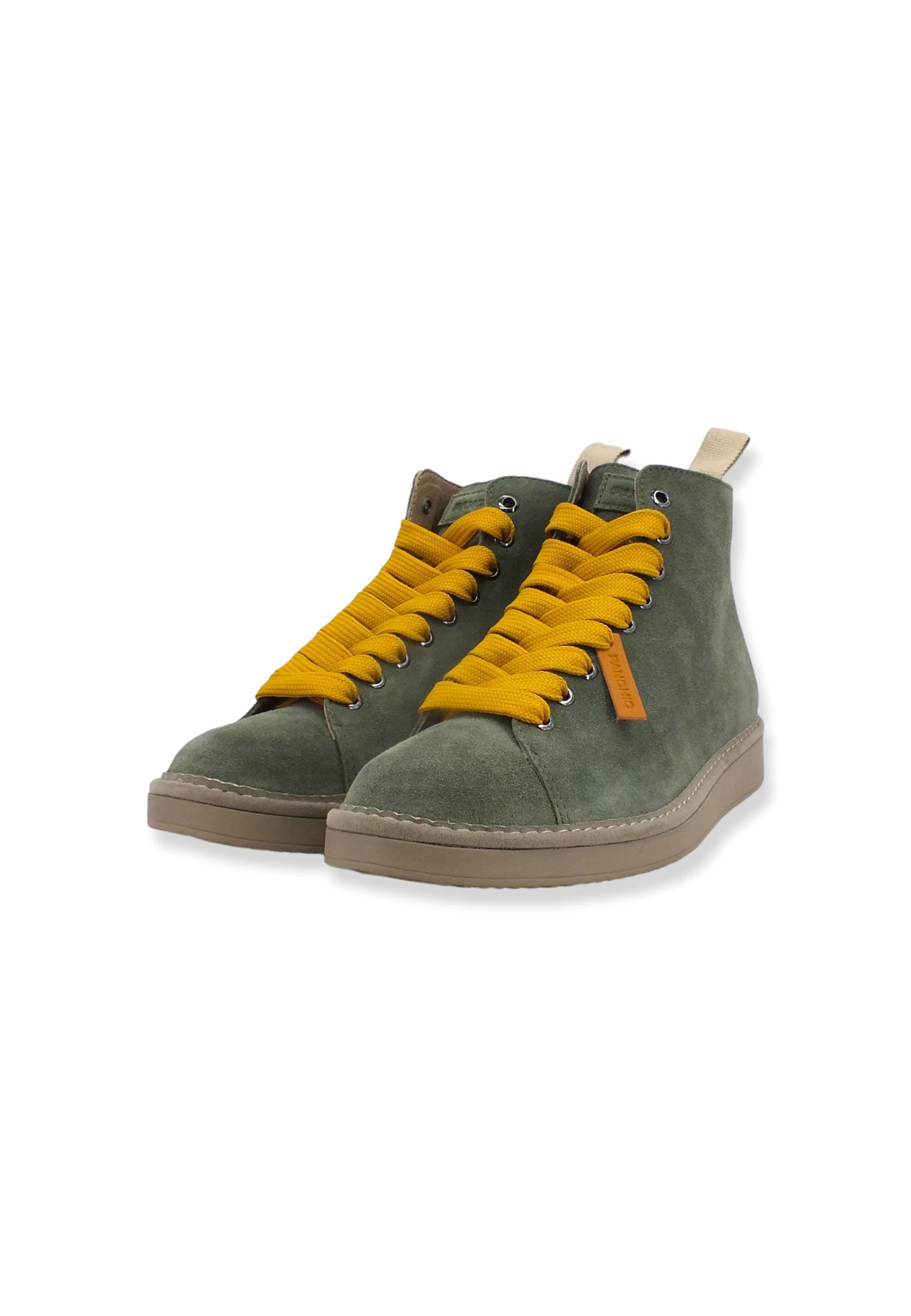 PAN CHIC Ankle Boot Sneaker Uomo Military Green Yellow P01W1400200005 - Sandrini Calzature e Abbigliamento