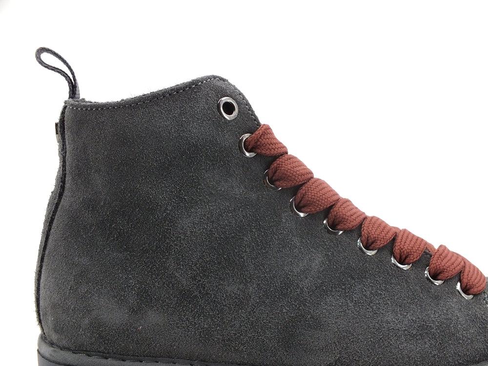 PAN CHIC Ankle Boot Suede Sneaker Pelo Anthracite Brown Rose P01W1400200006 - Sandrini Calzature e Abbigliamento