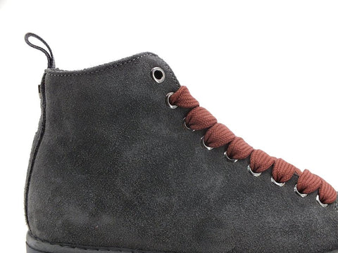 PAN CHIC Ankle Boot Suede Sneaker Pelo Anthracite Brown Rose P01W1400200006 - Sandrini Calzature e Abbigliamento